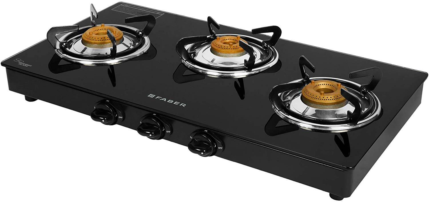 Buy Faber Gas Stove 3 Burner Grand Glass Top Black Cooking Appliances