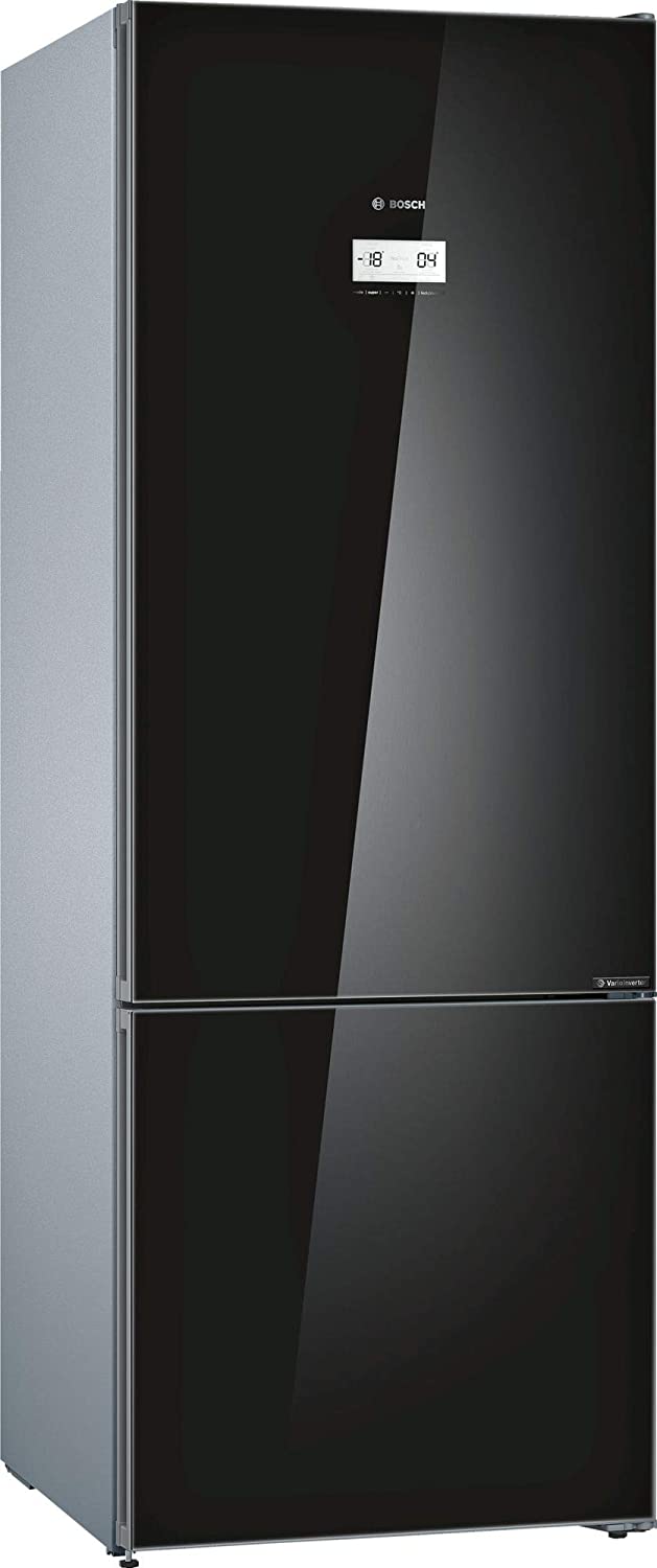 Bosch Bottom Freezer Refrigerator 559 Litres 2 Star Inverter KGN56LB41I Black Glass