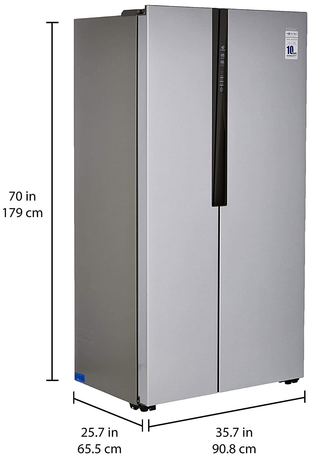 Buy Haier Side By Side Refrigerator 565 Litres Inverter HRF619SS Shiny