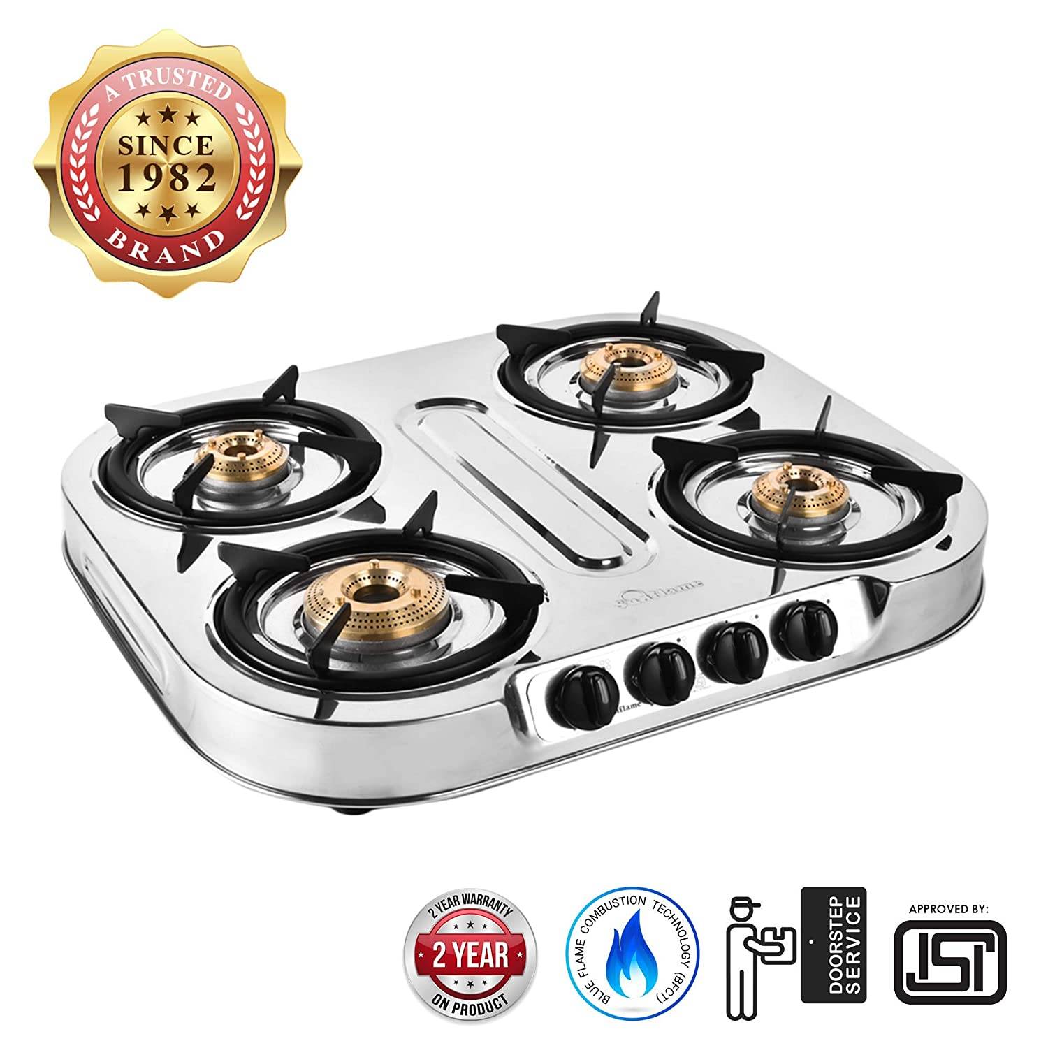 Buy Sunflame Gas Stove 4 Burner Spectra DX Stainless Steel Cooking