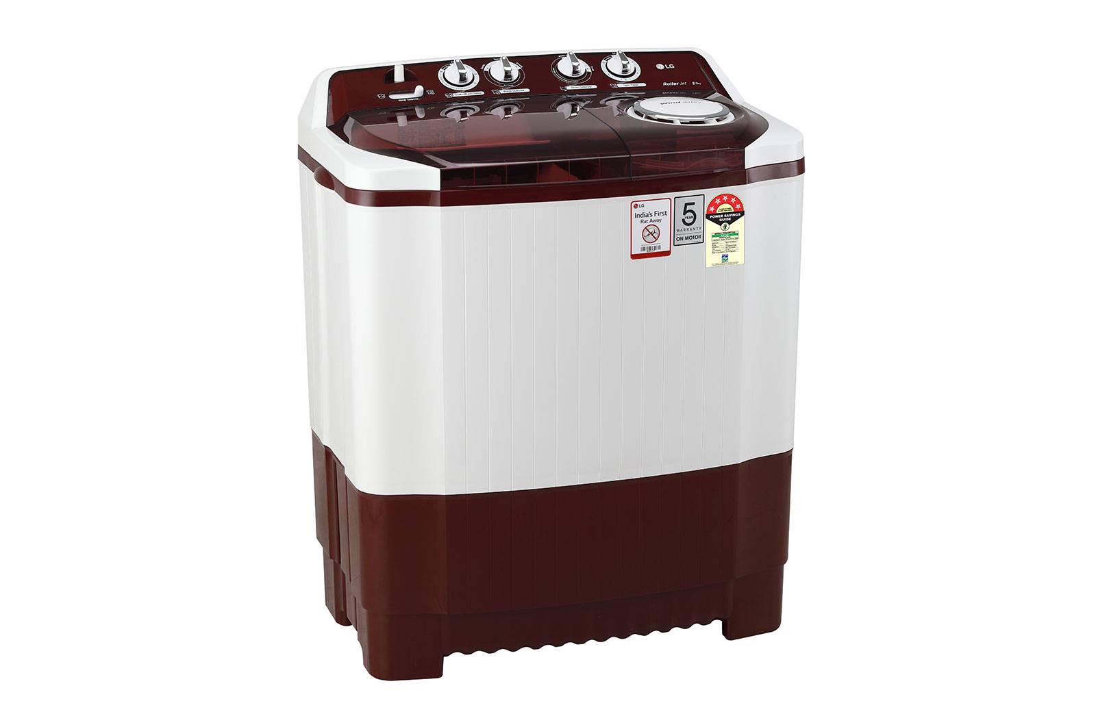 Buy LG Semi Automatic Washing Machine 8.0 P8035SRMZ Burgundy Semi ...