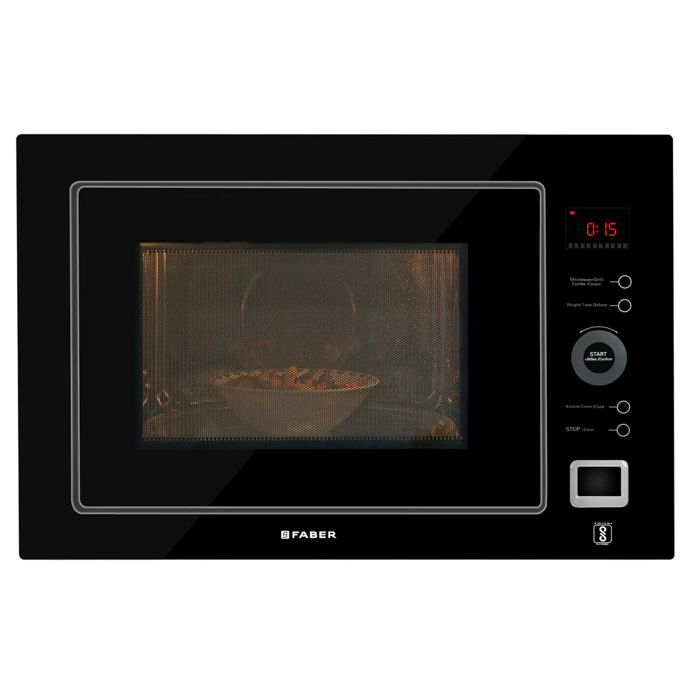 Faber Built In Microwave 25 Litre FBI MWO 25L CGSBK Black Glass Finish