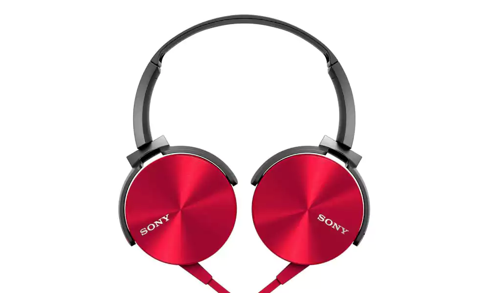 Red headphones online wired