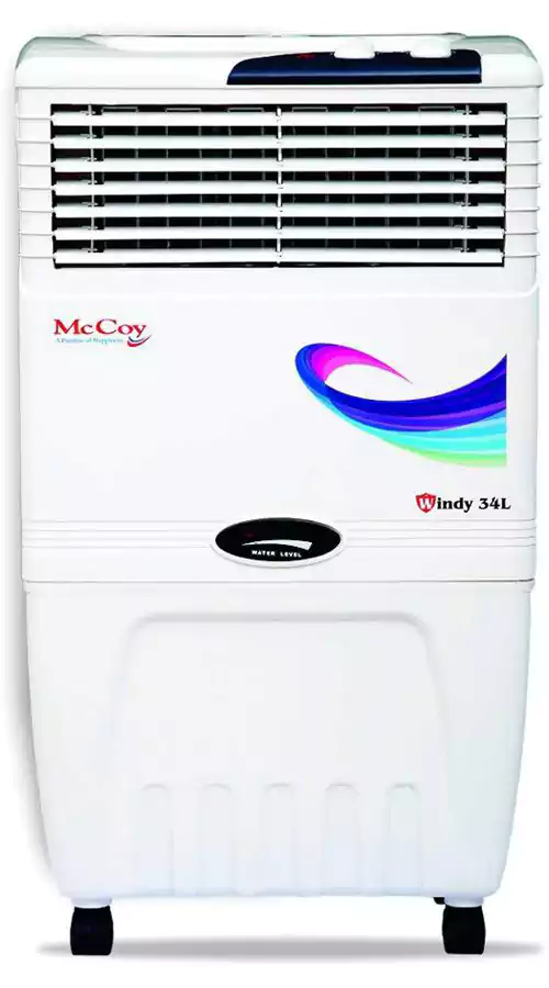 McCoy Portable Cooler 34 Litres Honeycomb Pads Windy 34 White