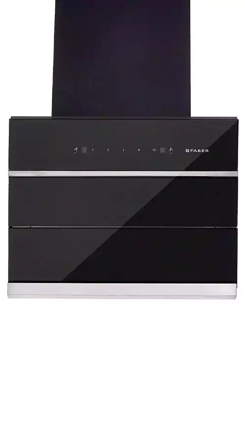 Faber Wall Mounted Chimney 60cm 1350m³/hr Zenith FL SC AC BK Black