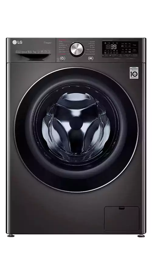 LG Front Load Automatic Washing Machine 10.5/7 Kg Inverter FHD1057STB Black Stainless