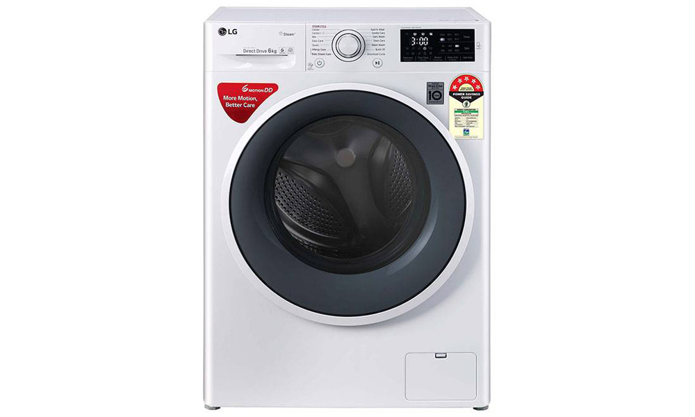 LG Front Load Automatic Washing Machine 6.0 Kg 5 Star Inverter FHT1006ZNW White