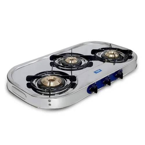 Glen Gas Stove 3 Burner GL 1033 SS HF DT BB