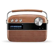 Saregama Bluetooth Speaker Carvaan Premium oak wood Brown