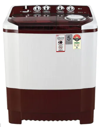 LG Semi Automatic Washing Machine 8.0 Kg 5 Star P8035SRAZ Burgundy