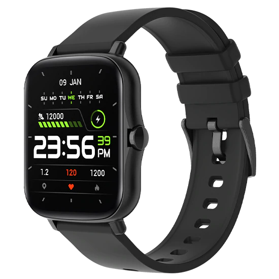 Boltt Smart Watch 43 mm (1.69 Inches) Square Beast Pro BSW016 Black