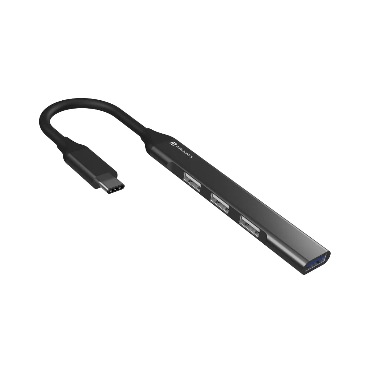 Portronics Computer Accessories 4 Ports Type-C Hub Mport 31C POR 1485/1484 Grey
