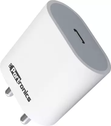Portronics Mobile Charger 20W Type-C Adapto 20 POR 1238 White