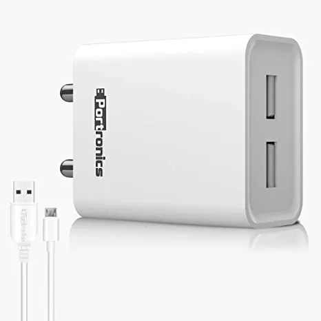 Portronics Mobile Charger 12W ADAPTO 66 POR 1066 White/Black