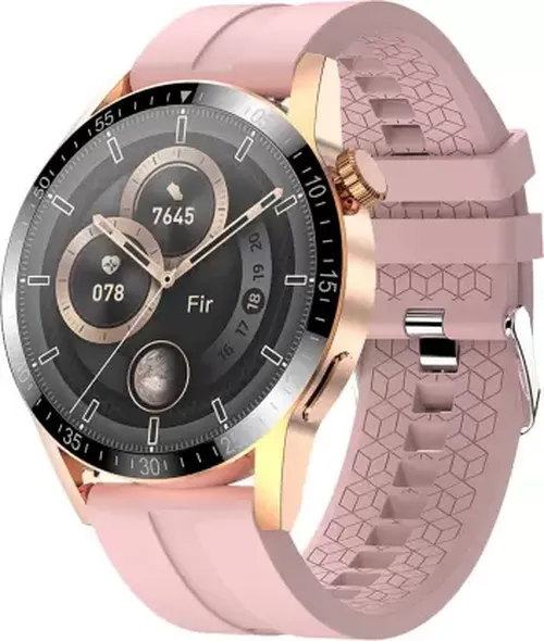 Fire Boltt Smart Watch 34mm(1.3 Inches) Round Talk Pro BSW038 pink Gold