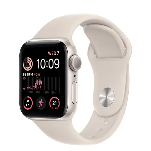 Apple Smart Watch 40MM(1.57 inches) Sport Band SE 2nd GPS (2022) MNJP3HN/A Starlight
