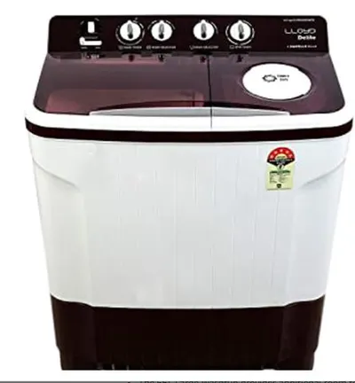 Lloyd Semi Automatic Washing Machine 8.0 Kg 5 Star GLWMS80IDMDE Dark Maroon