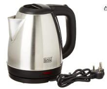 Black & Decker Electric Kettle 1.5 litres 1500 Watts BXKE1501IN Silver