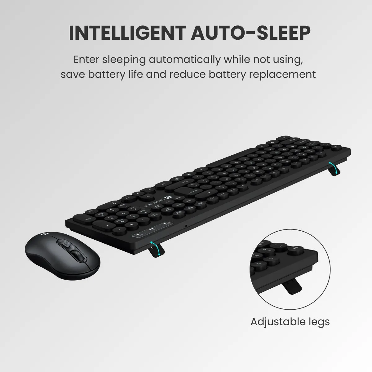 Portronics Wireless Keyboard & Mouse Combo Key 7 Combo POR 1933 Black