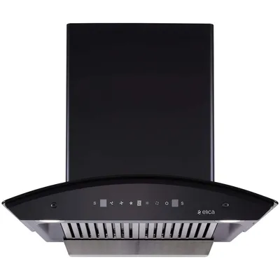 Elica Wall Mounted Chimney 60cm 1350m³/hr BFCG 600 HAC LTW MS NERO Auto Clean Black