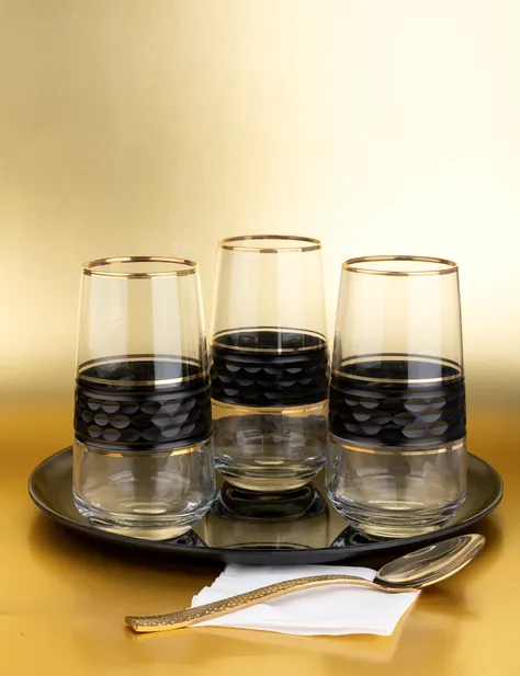 DEKOR KRISTAL Tumbler (Glass) Set 345 ml 6 Pcs Hi Ball B/L