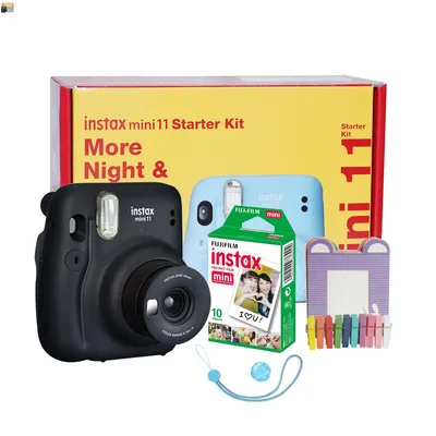 Fujifilm Instax Digital Camera IC0125 Mini 11 Starter Kit Charcoal Gray
