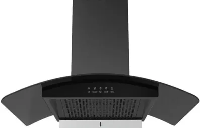 Hafele Wall Mounted Chimney 90 cm 1400m³/hr Curve Plus Black
