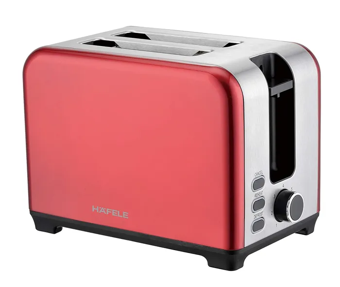 Hafele POP-UP Toaster 2 Slice 930 Watts Amber Metallic Red