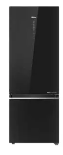 Haier Bottom Freezer Refrigerator 445 Litres 2 Star Inverter HRB-4952CKG-P Black Glass