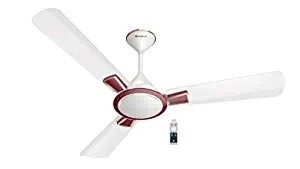 Havells Celling Fan 1200mm 5 Star Decorative Astura Energy Efficient BLDC Fan With Remote White Maroon