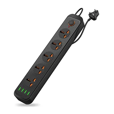 Portronics Spike Power Plate 6 POR 1472 Black