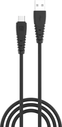Portronics Data Cable Konnect Core Type C Tangle Free POR 656 Black
