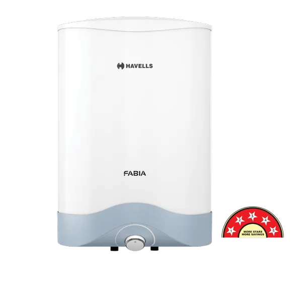 Havells Electrical Water Heater 10 Liters 5 Star Fabia White Blue