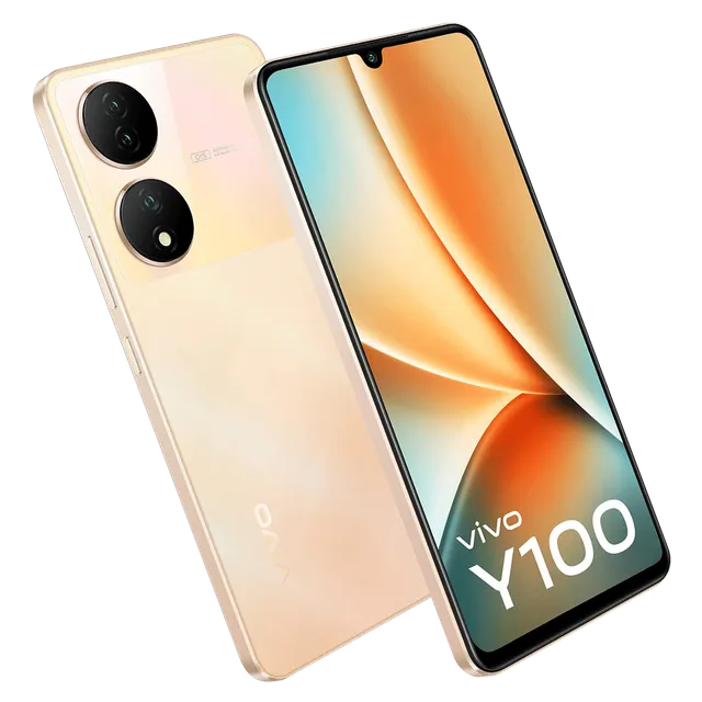 Vivo Android Smartphone Y100 A 5G V2222 (8GB RAM, 128GB Storage/ROM) V2222 Twilight Gold