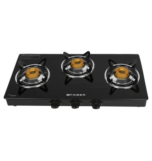 Faber Gas Stove 70cm 3 Burner Power 3BB BK