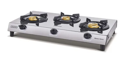 Usha Gas Stove 3 Burner Maxus GS3 001 Stainless Steel Silver