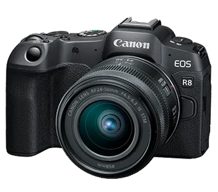 Canon Mirrorless Camera 24.2MP EOS R8 (RF24-50mm f/4.5-6.3 IS STM) Black