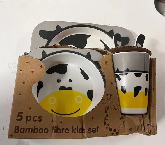 Dine Melamine Kids Set 5 Pcs Bamboo BSP-228/HM-18