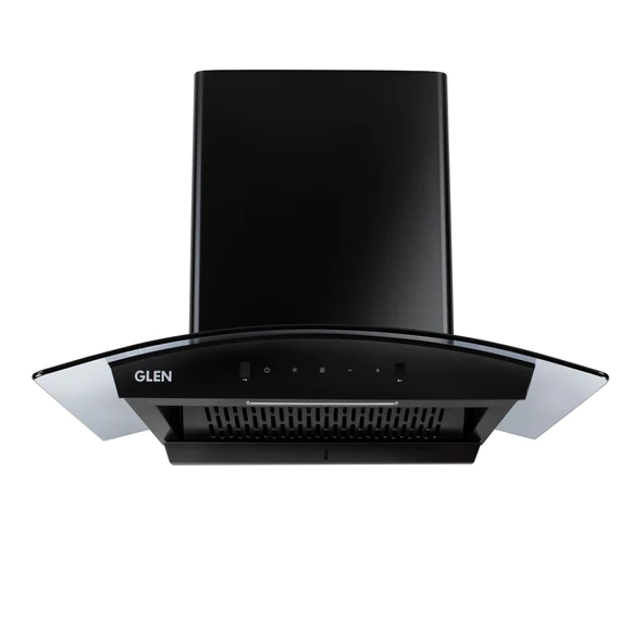 Glen Wall Mounted Chimney 60cm 1200m³/h GL 6058 BL FL With MS Auto Clean Black