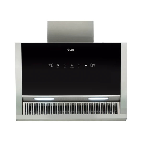 Glen Wall Mounted Chimney 60cm 1200m³/h GL 6072 SX FL With MS Auto Clean Black