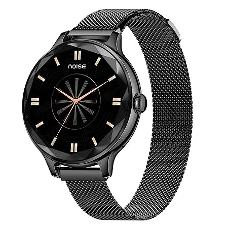 Noise Smart Watch 25.3MM (1.01 Inches) Noisefit Diva Metallic Black link