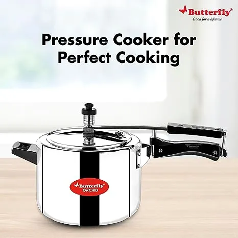 Buy Butterfly Pressure Cooker Stainless Steel 5 Ltr. ILC Orchid Online ...