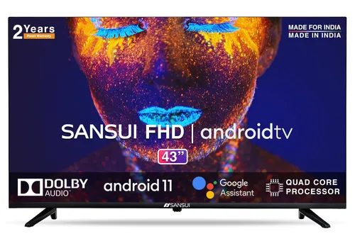 Sansui Full HD LED TV 109 cm (43 inches) Android JSW43GSFHD Black