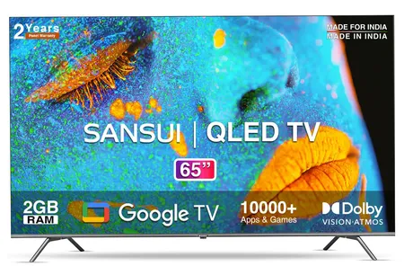Sansui QLED TV 163 cm (65 inches) Android JSW65GSQLED Black