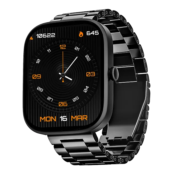 Boat Smart Watch 49.7 mm(1.96 Inches) Wave Convex Steel Black