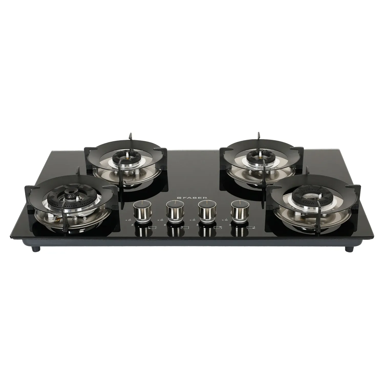 Faber Hob 4 Brass Burner HOB SUPERIA HT764 BR AI Black