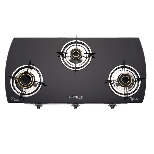 Blowhot Gas Stove 3 Burner JASPER 3B AUTO Black