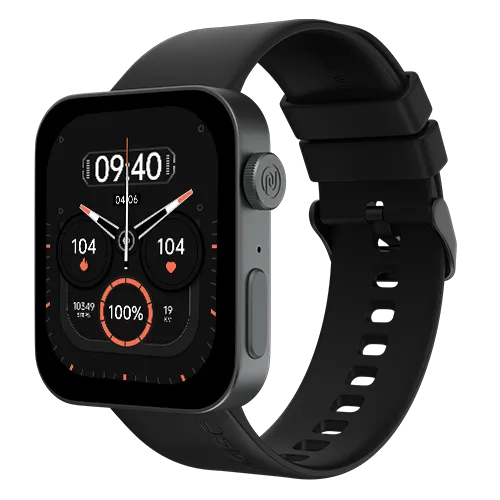 Noise Smart Watch 45.2 mm (1.78 Inches) Colorfit Caliber 3 Jet Black