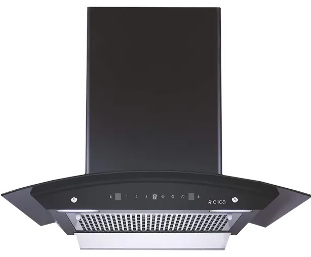 Elica Wall Mounted Chimney 60cm 1200m³/hr AUTO SENSE WDFL 606 HAC LTW MS NERO