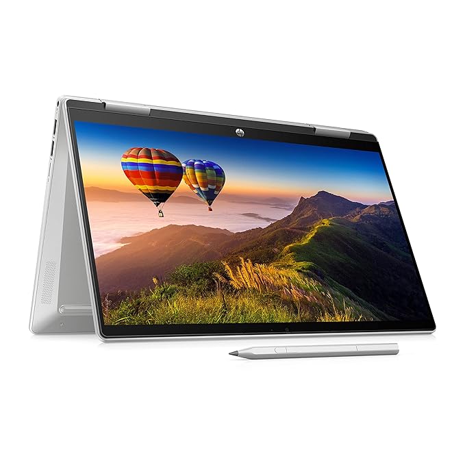 HP Convertible Laptop i5-1335U,16GB,512 SSD,14 FHD Backlit KB Win 11,Office 2021 Pavilion x360 14-ek1074TU Natural Silver